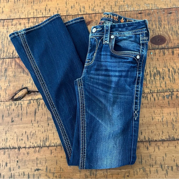 Rock Revival Sundee‎ Mid Rise Boot Cut Jeans - Picture 1 of 3